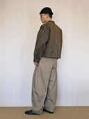 prestashop:1:5394:26030 | Khaki Pleated Front Relaxed Trousers