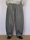 prestashop:1:5395:26015 | Sage Green Pleated Front Relaxed Trousers