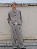prestashop:1:5458:26691 | Khaki-Grey Rounded Hem Vintage Blazer