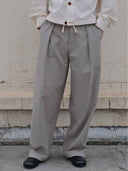 prestashop:1:5459:26701 | Khaki-Grey Relaxed Fit Straight Leg Trousers