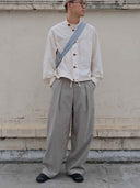 prestashop:1:5459:26705 | Khaki-Grey Relaxed Fit Straight Leg Trousers