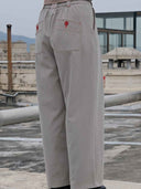 prestashop:1:5459:26706 | Khaki-Grey Relaxed Fit Straight Leg Trousers