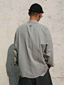 prestashop:1:5460:26682 | Light Khaki Grey Double Layer Hem Shirt