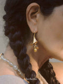 prestashop:1:5472:26793 | Gold Horn Bell Multi Bead Tassel Earrings