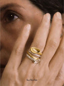prestashop:1:5474:26822 | Gold Horn Bell Spiral Hammered Ring