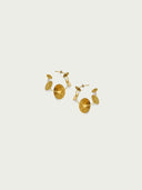 prestashop:1:5476:26798 | Gold Lunar Drum Linked Hammered Earrings