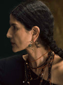 prestashop:1:5476:26803 | Gold Lunar Drum Linked Hammered Earrings