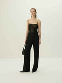 prestashop:1:5481:26567 | Black Jacquard Lace Knit Camisole