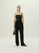 prestashop:1:5481:26570 | Black Jacquard Lace Knit Camisole