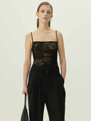 prestashop:1:5481:26571 | Black Jacquard Lace Knit Camisole