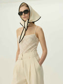 prestashop:1:5484:26582 | Ivory Jacquard Wool Knit Camisole