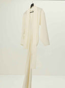 prestashop:1:5485:26584 | Ivory Satin Bias Cut Draped Maxi Dress