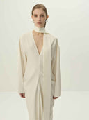prestashop:1:5485:26586 | Ivory Satin Bias Cut Draped Maxi Dress