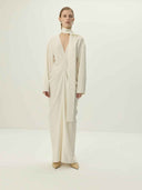 prestashop:1:5485:26593 | Ivory Satin Bias Cut Draped Maxi Dress