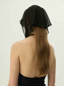 prestashop:1:5491:26566 | Black Sheer Chiffon Triangle Scarf