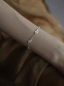 prestashop:1:5533:26834 | Silver Petite Leaf Petal Bracelet