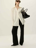 prestashop:1:5534:27002 | Ivory Satin Pleated Blouse