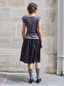 prestashop:1:5563:27808 | Grey Draped Neck Top