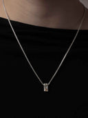 prestashop:1:5578:27195 | Silver Citrine Corelight Vertical Pendant Necklace