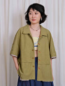 prestashop:1:5584:27426 | Olive Deconstructed Mid Sleeve Shirt