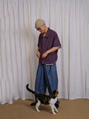 prestashop:1:5585:27415 | Dark Purple Deconstructed Mid Sleeve Shirt