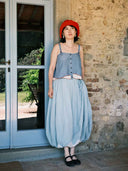 prestashop:1:5589:27375 | Sky Blue Double Layer Puff Skirt