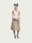 prestashop:1:5609:27272 | Pink/Camel Deconstructed Layered T-Shirt