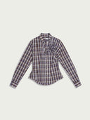 prestashop:1:5612:27265 | Plaid Asymmetric Draped Rose Shirt