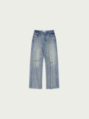 prestashop:1:5621:27243 | Blue Distressed Washed Straight-Leg Jeans