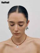 prestashop:1:5650:27760 | Silver Eggshell Texture Earrings