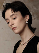 prestashop:1:5685:27578 | Silver Veiled Hoop Earrings