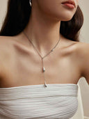prestashop:1:5699:27750 | Silver Layered Raindrop Link Necklace