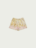 prestashop:1:5702:27996 | Vintage Distressed Floral Lace-Paneled Silk Shorts
