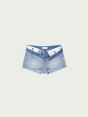 prestashop:1:5703:27994 | Rib Foldover-Waist Denim Shorts