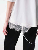 prestashop:1:5712:27965 | White Color-Block Strappy Deconstructed Top