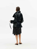 prestashop:1:5713:27925 | Black Asymmetrical Polka Dot Midi Skirt