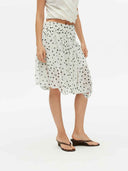 prestashop:1:5714:27917 | White Asymmetrical Polka Dot Midi Skirt