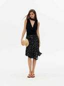 prestashop:1:5715:27908 | Black Reversible Draped Polka Dot Top