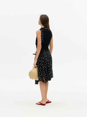prestashop:1:5715:27912 | Black Reversible Draped Polka Dot Top