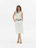 prestashop:1:5716:27901 | White Reversible Draped Polka Dot Top
