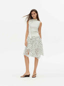 prestashop:1:5716:27902 | White Reversible Draped Polka Dot Top