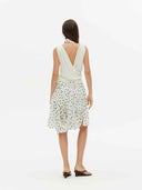 prestashop:1:5716:27903 | White Reversible Draped Polka Dot Top