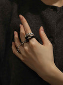 prestashop:1:572:24839 | Gold enamel textured ring with crystal