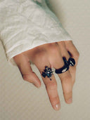 prestashop:1:572:24840 | Gold enamel textured ring with crystal