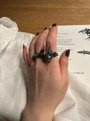prestashop:1:572:24841 | Gold enamel textured ring with crystal