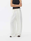 prestashop:1:5720:27881 | White Linen Blend Tailored Trousers