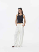 prestashop:1:5720:27883 | White Linen Blend Tailored Trousers