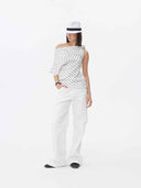 prestashop:1:5722:27872 | White Polka Dot Asymmetrical Wrap Top
