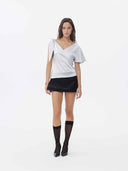 prestashop:1:5723:27865 | Moon White Asymmetrical Wrap Top