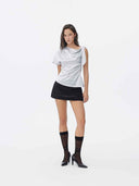 prestashop:1:5723:27867 | Moon White Asymmetrical Wrap Top